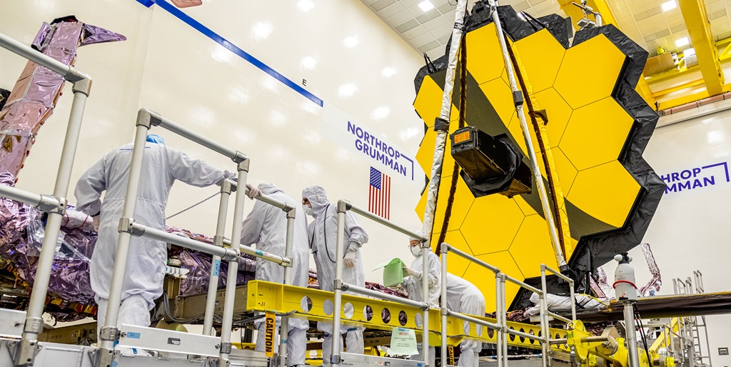 James Webb Space Telescope in development hangar.