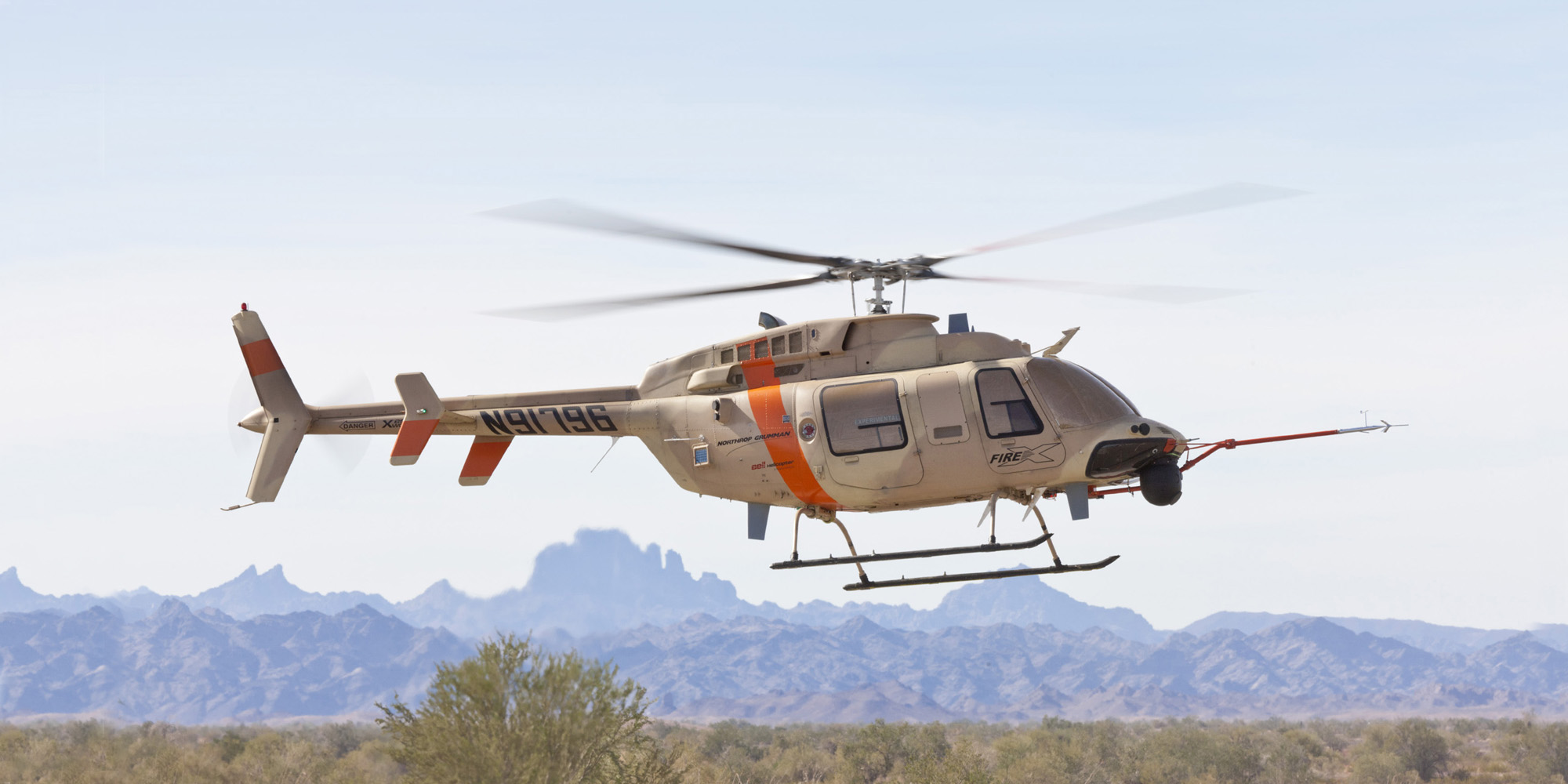 FIRE-X Helicopter in the sky flying