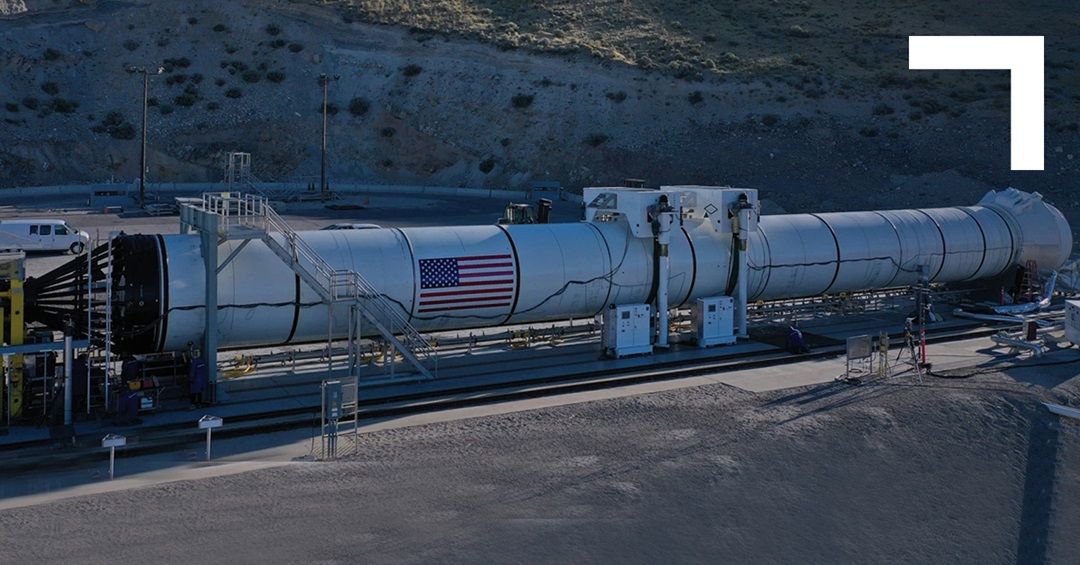 rocket booster on the ground laying horizontally