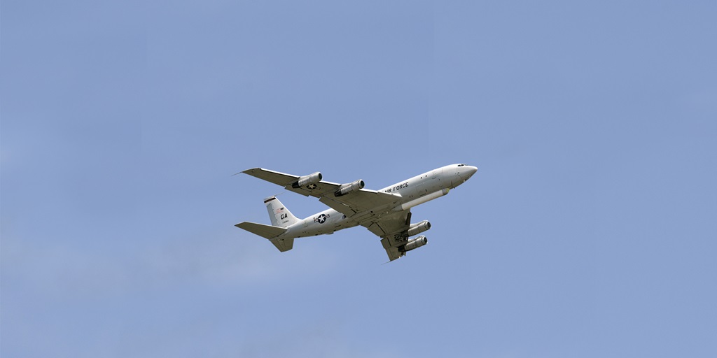 Airplane flying in the sky