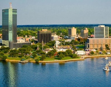 Skyline of Lake Charles, Louisiana