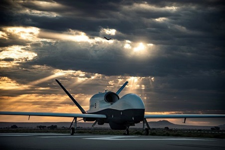 aircraft on runway at sunrise