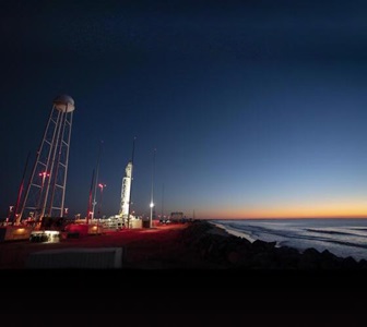 spacecraft on luanching pad