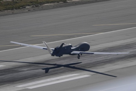 unmanned aircraft landing on runway