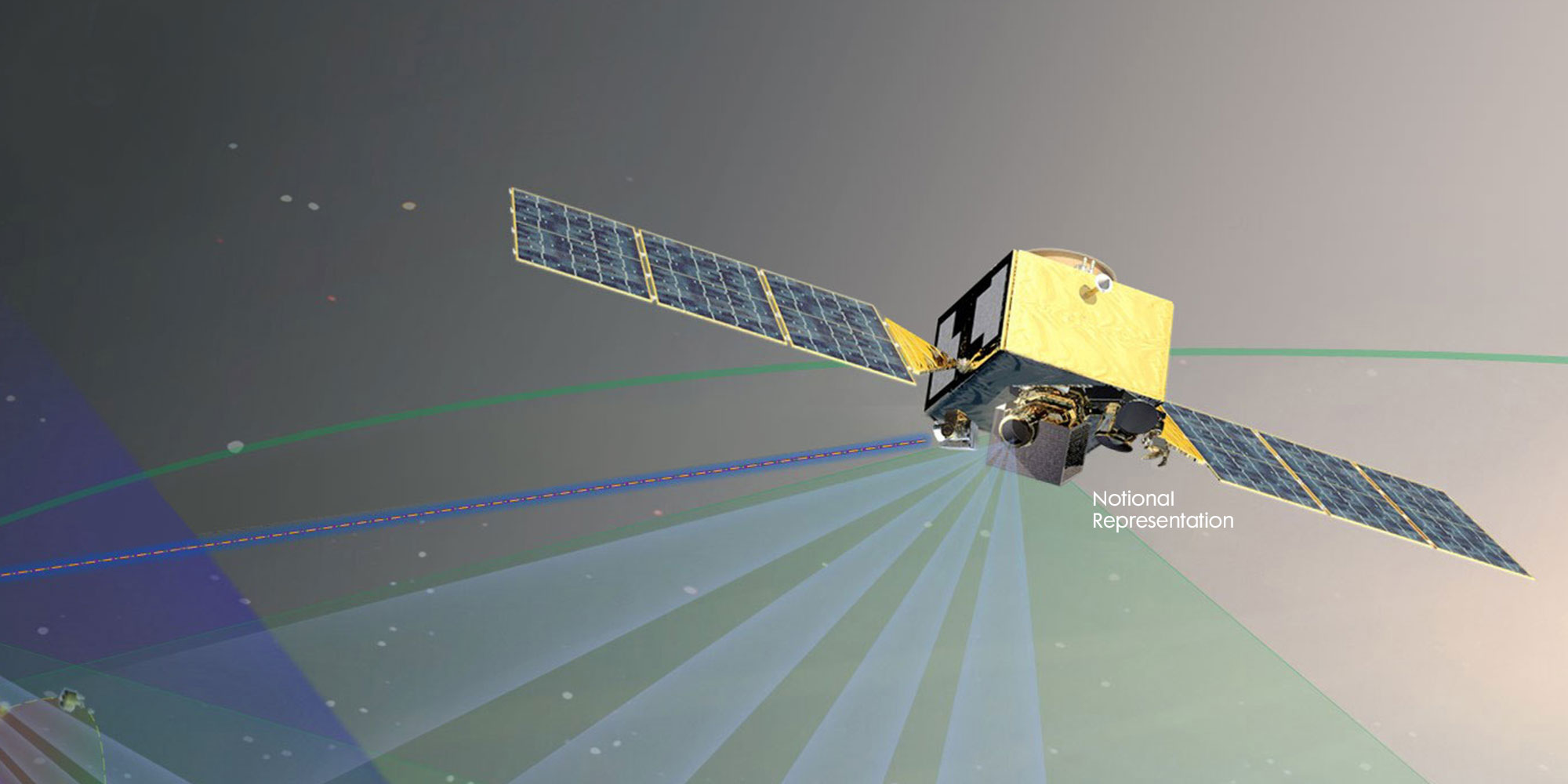 Notional representation of the Hypersonic and Ballistic Tracking Space Sensor Satellite in space