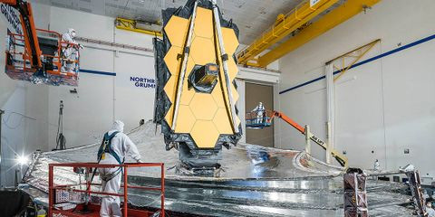 James Webb Space Telescope in large building