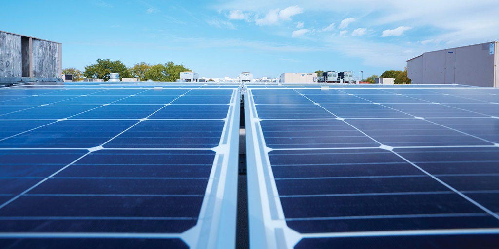 solar panels on rooftop