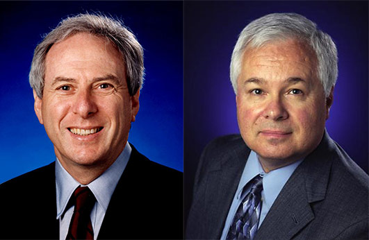 headshots of two white men