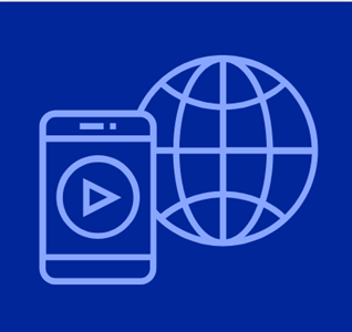 Phone icon with globe