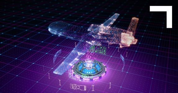 graphic image of digital aircraft technology