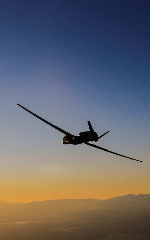 Global Hawk aircraft in flight
