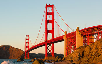 Sonoma Photonics, Inc. (SPI) is located in the heart of the Wine Country in Santa Rosa, CA. Golden Gate Bridge and blue sky