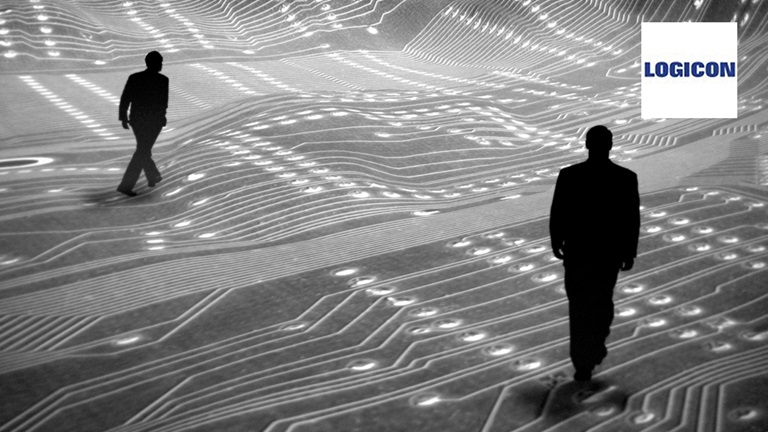 two men on computer chip