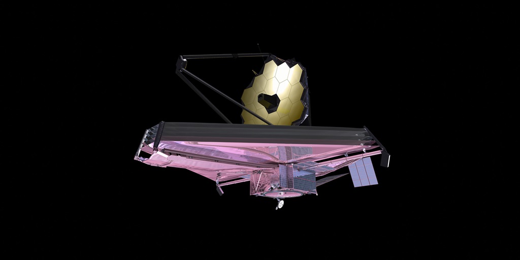 illustration of James Webb Space Telescope in space