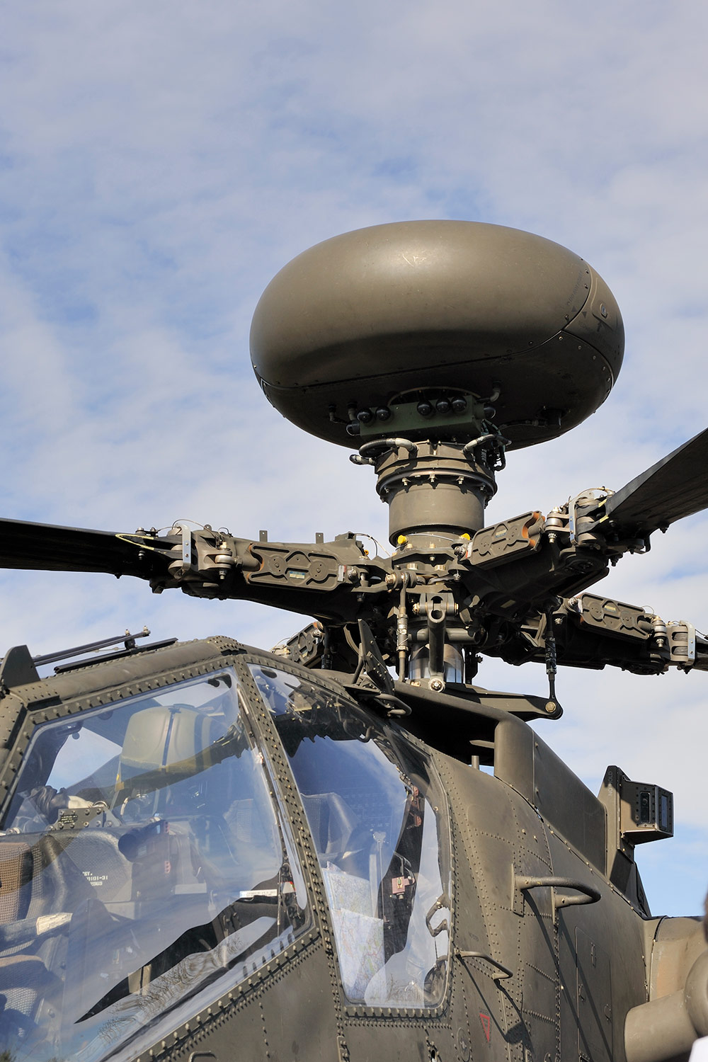 Radar on top of Apache Helicopter