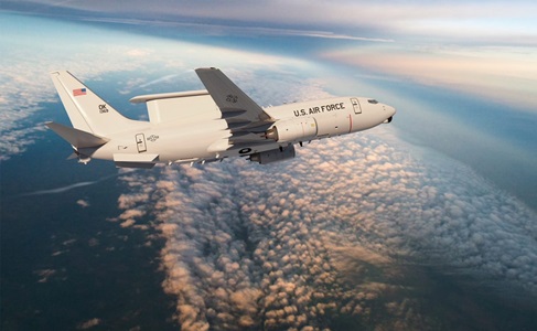 us air force jet in flying in clouds