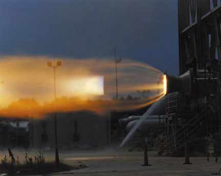 Propulsion Technology – Booster Vehicle Engines rocket engine test