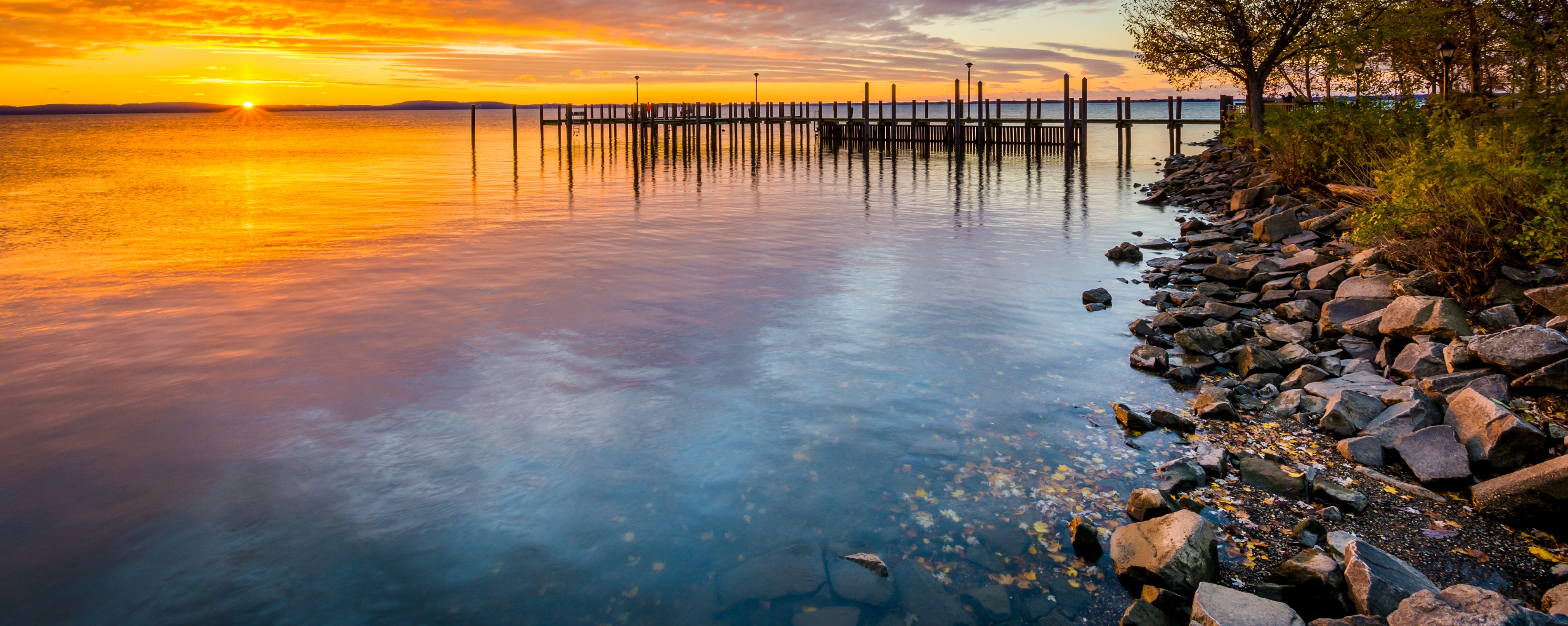 Sun setting over the Chesapeake Bay