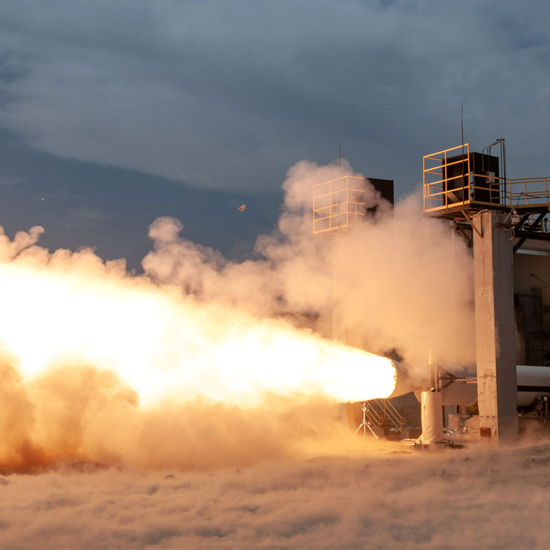 solid rocket motor test fire