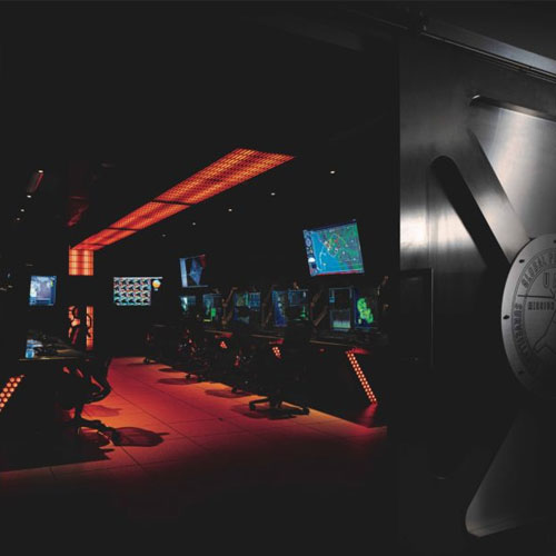 computer operators in private room