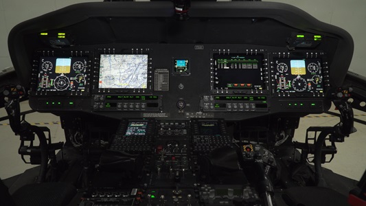 photo of black hawk helicopter cockpit