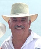 white man with white hat