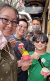 family eating ice cream