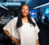 Black woman in computer lab