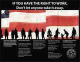 Photo of right to work poster in english