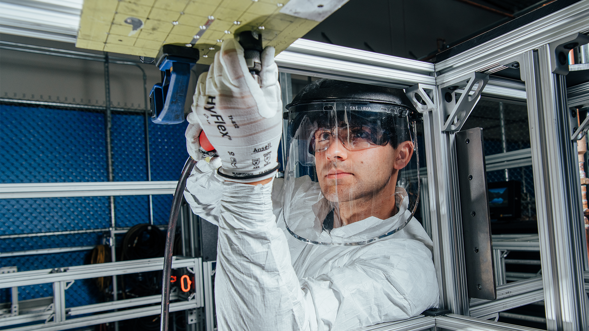 Man working on machinery