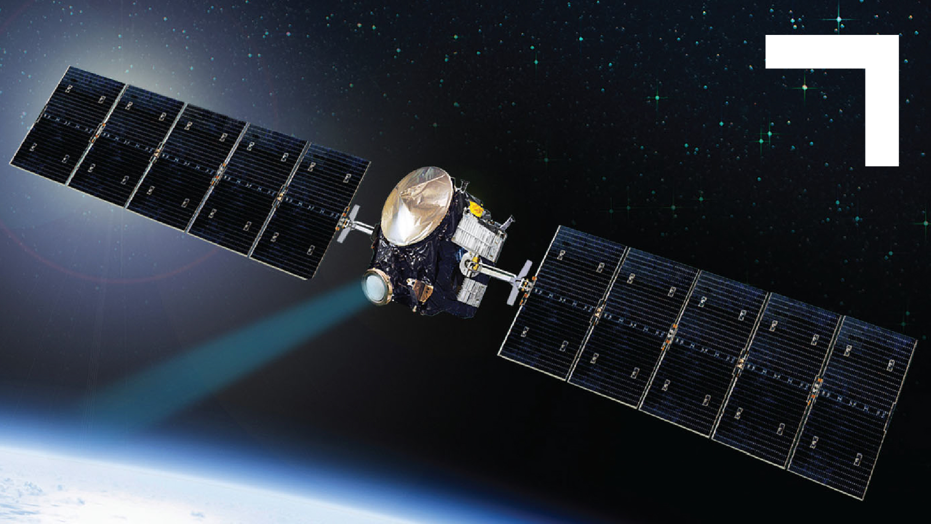 space satellite in the air