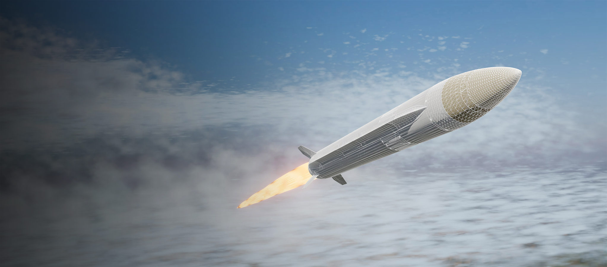 AARGM-ER missile launched above clouds