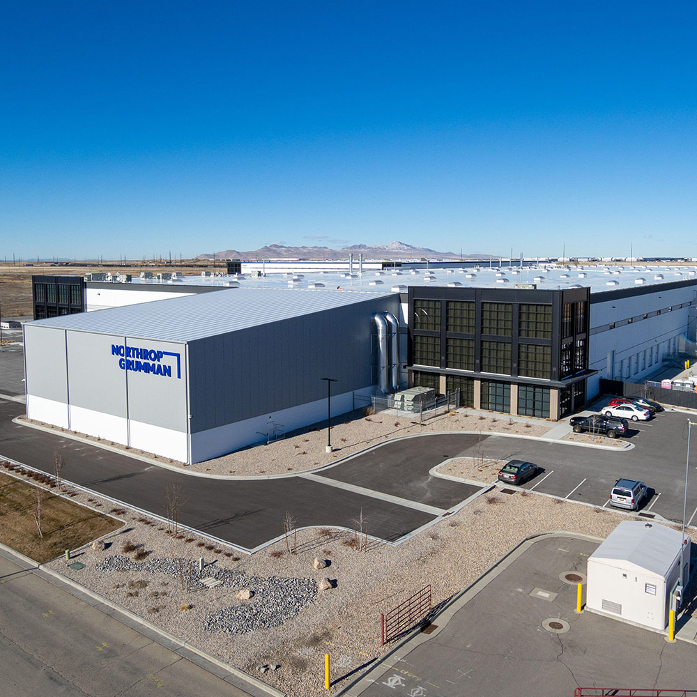 building with Northrop Grumman logo