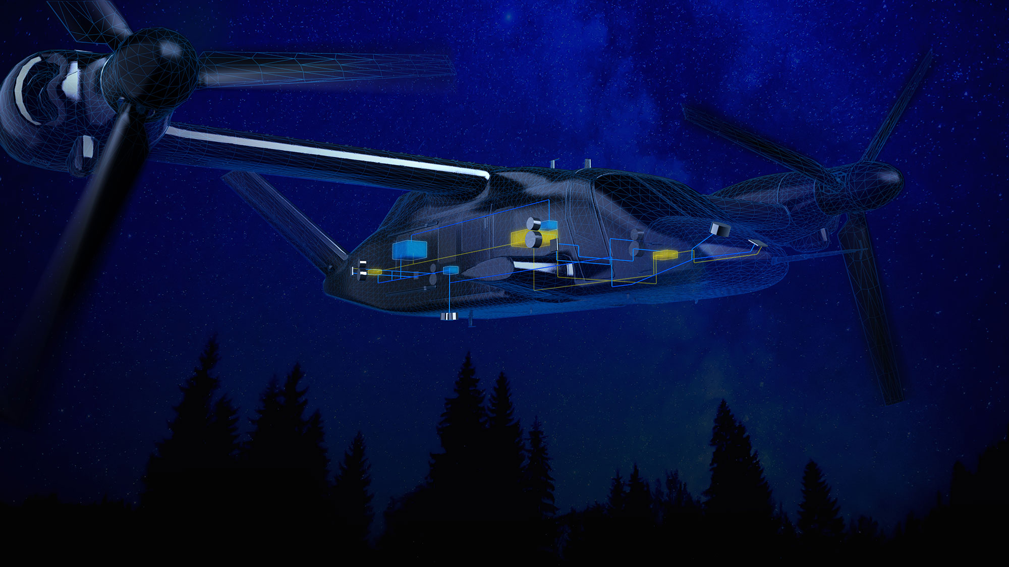 illustration of concept for vertical lift aircraft