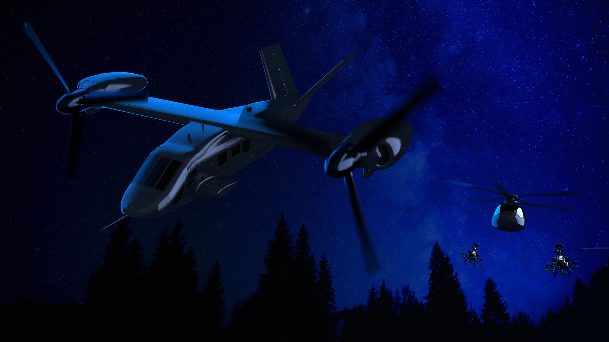 digital illustration of future aircraft