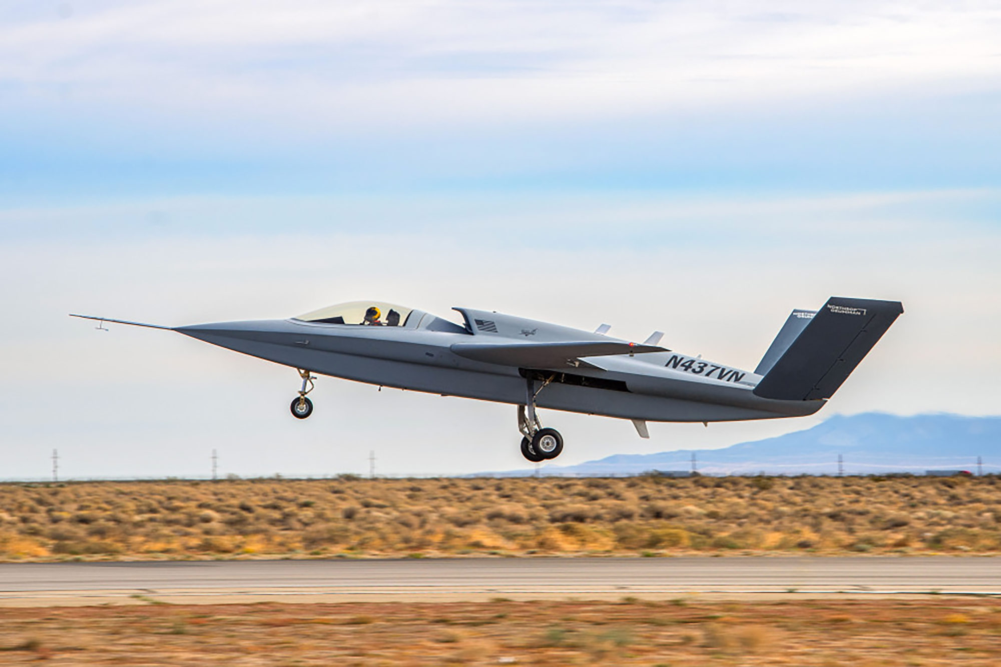 Talon IQ aircraft taking off on runway