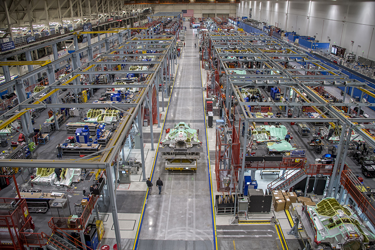 Our F-35 center fuselage Integrated Assembly Line leverages technological prowess and innovative approaches to military aircraft production.