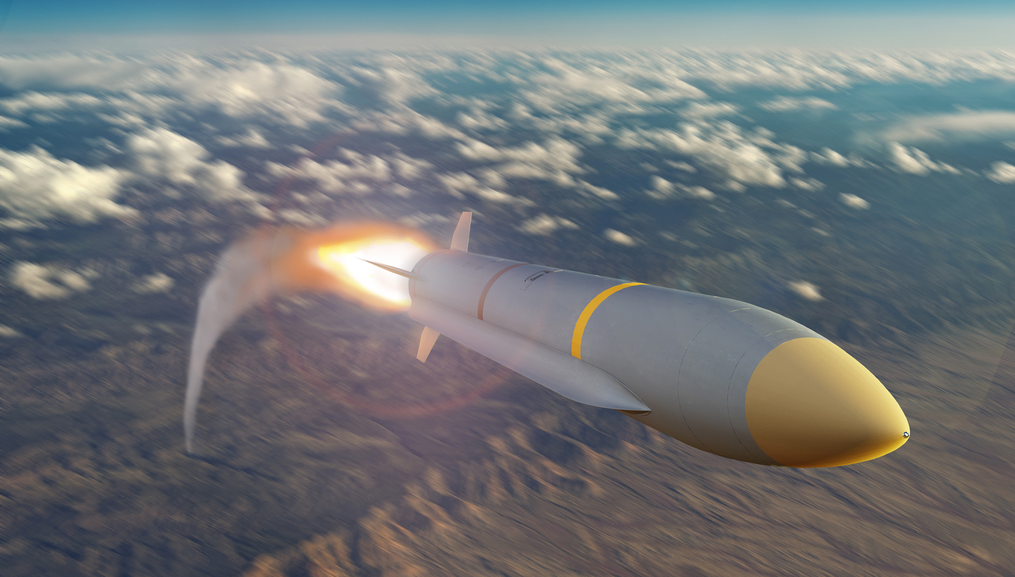 Advanced-Reactive-Strike-AReS rendering of a launched missile