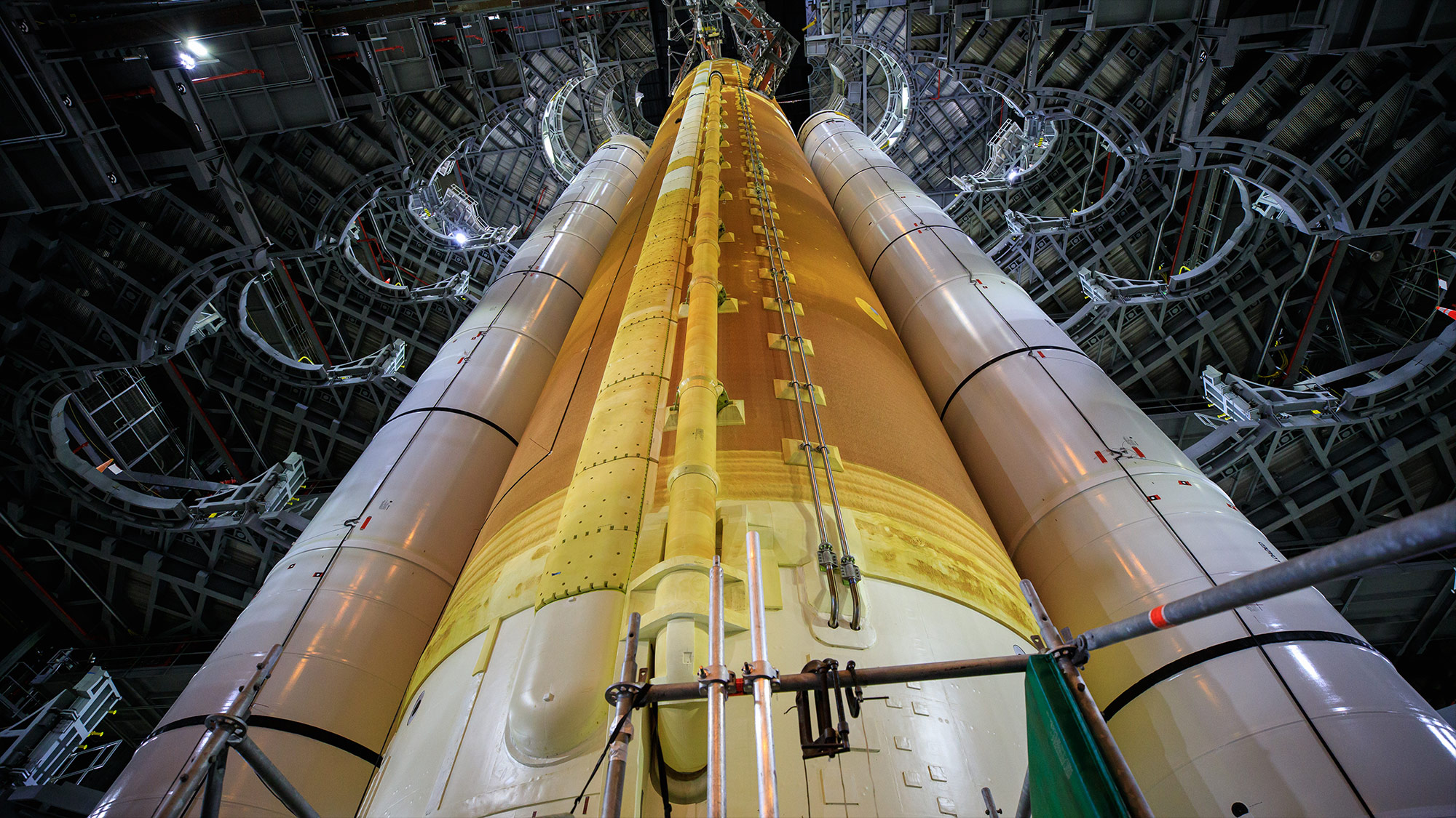 Artemis I Space Launch System rocket – horizontal slide Artemis I Space Launch System rocket