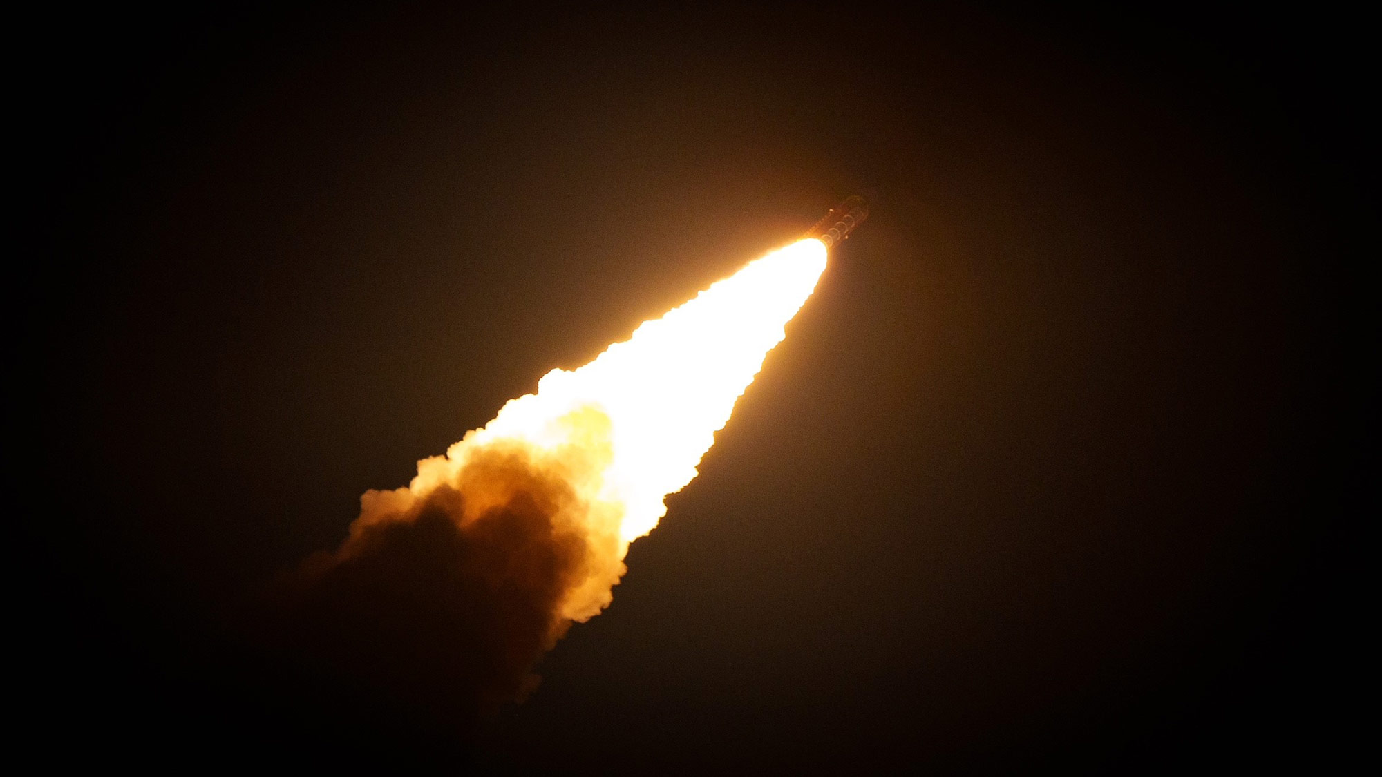 Artemis I – The Space Launch System rocket and Orion spacecraft lifting off from Pad 39B at NASA’s Kennedy Space Center Artemis I launched and soaring through the night sky