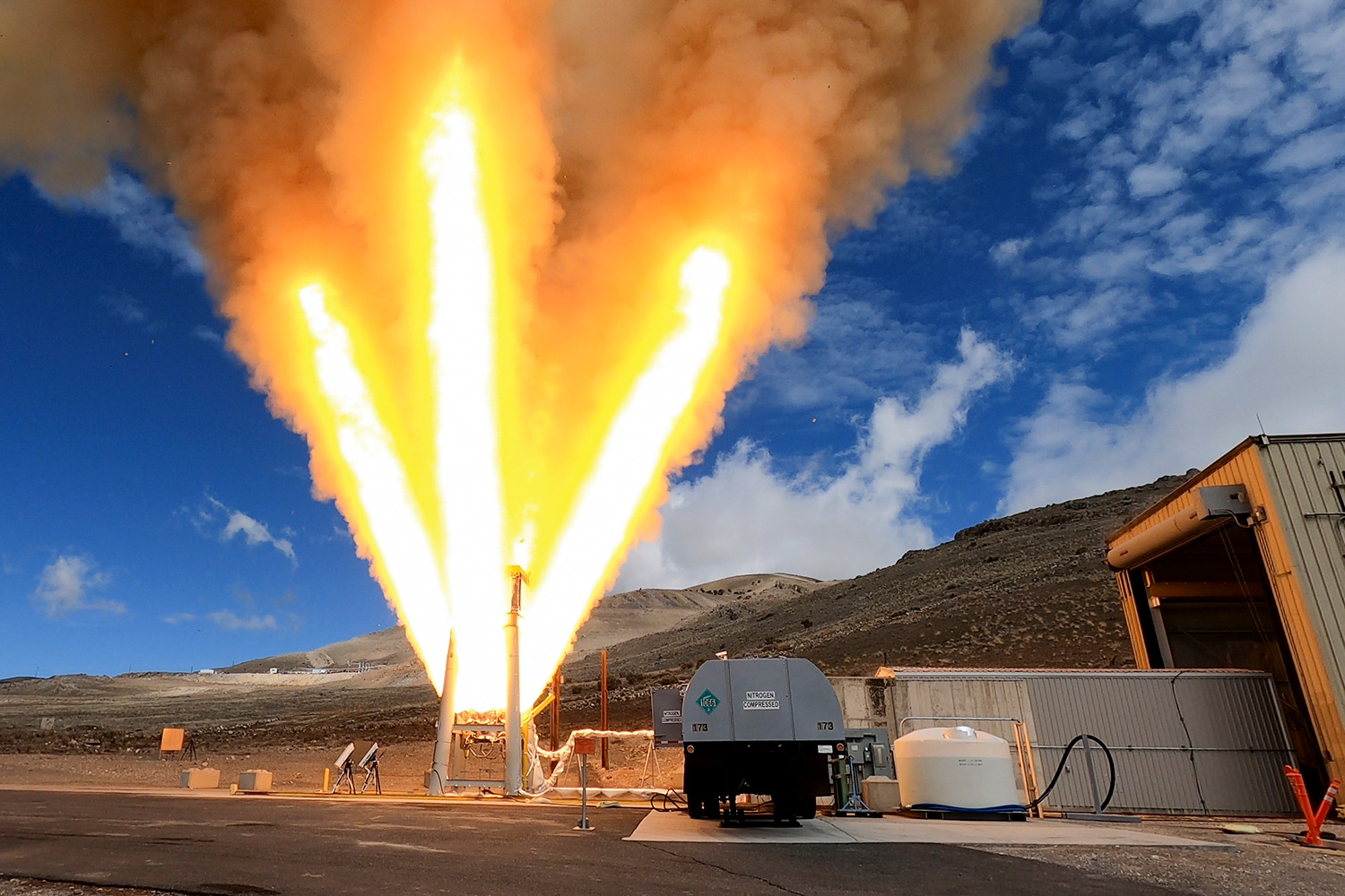LAS-Static-Test rocket motor test