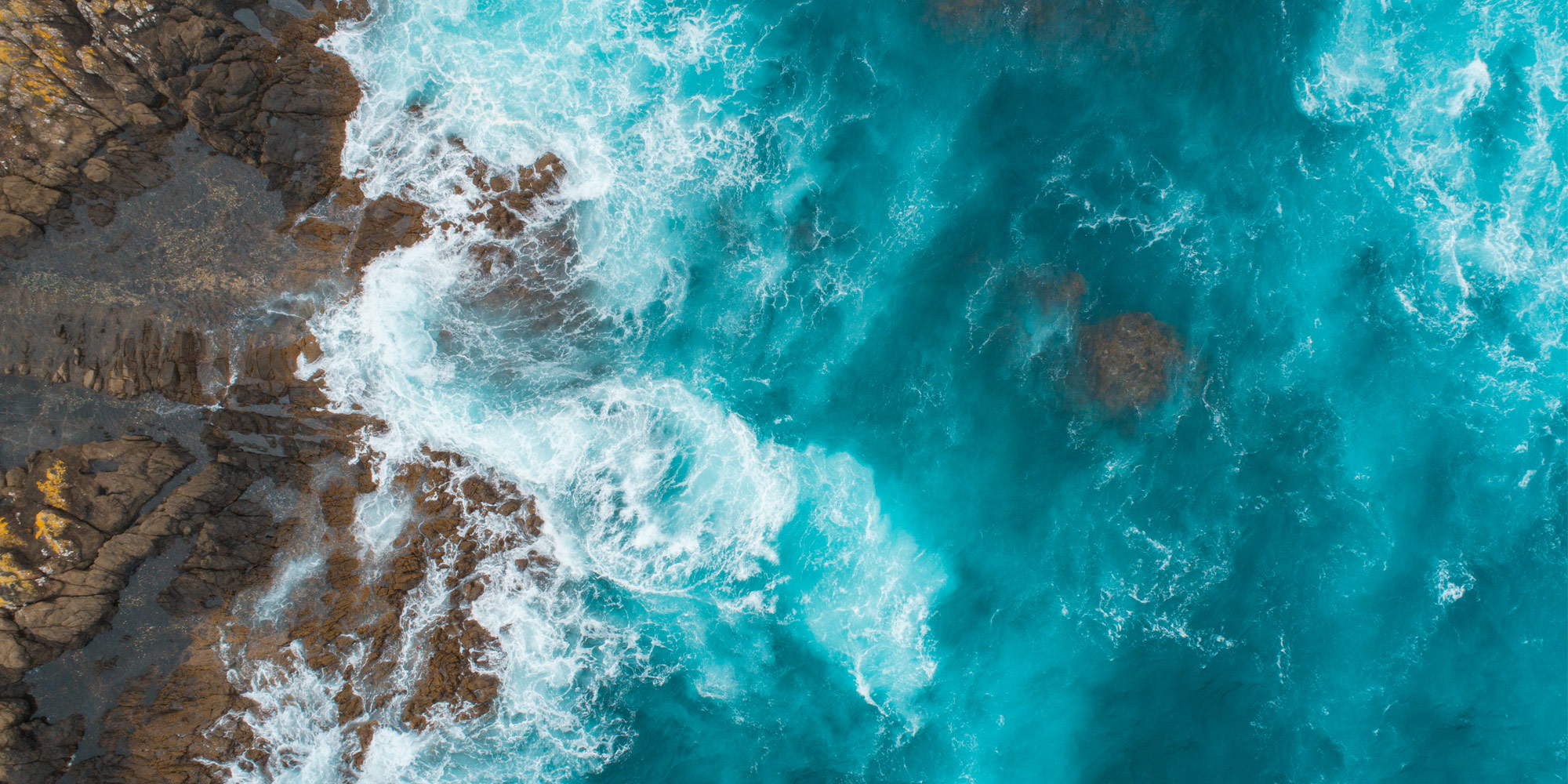 Technology for Conservation – hero blue ocean rocky shore